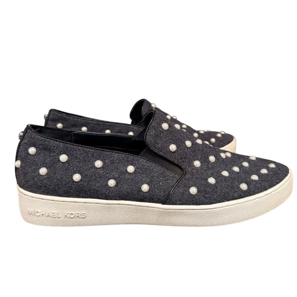 Women’s Michael Kors Keaton Embellished Flannel Slip-on Sneakers Slip On Size 11